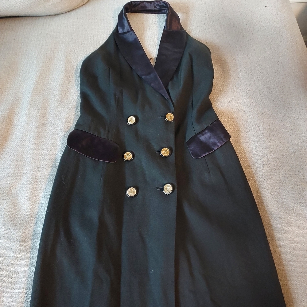 TINA HAGEN Vintage Halter Neck Tuxedo Style Dress